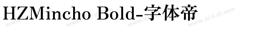 HZMincho Bold字体转换